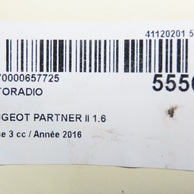 Autoradio occasion PEUGEOT PARTNER II Phase 3 04-2015->... 1.6 BlueHDI 100ch 1615651780 8