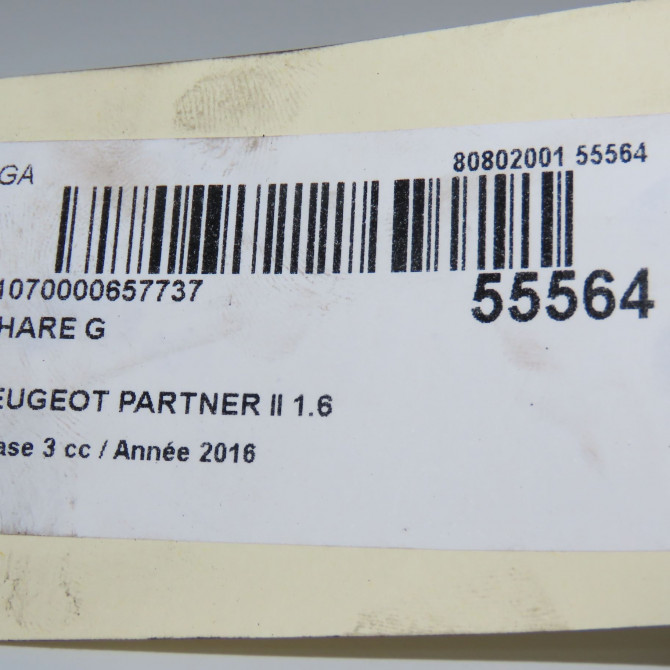 Phare gauche occasion PEUGEOT PARTNER II Phase 3 04-2015->... 1.6 BlueHDI 100ch 9806306180 5