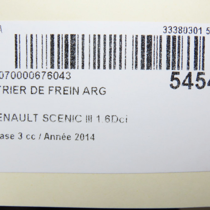 Etrier de frein arrière gauche occasion RENAULT SCENIC III Phase 3 04-2013->... 1.6Dci 130ch 440110675R 5