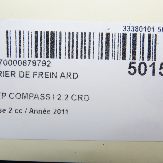 Etrier de frein arrière droit occasion JEEP 146 Phase 1 04-1995->04-1999 2.2 CRD 136ch 4