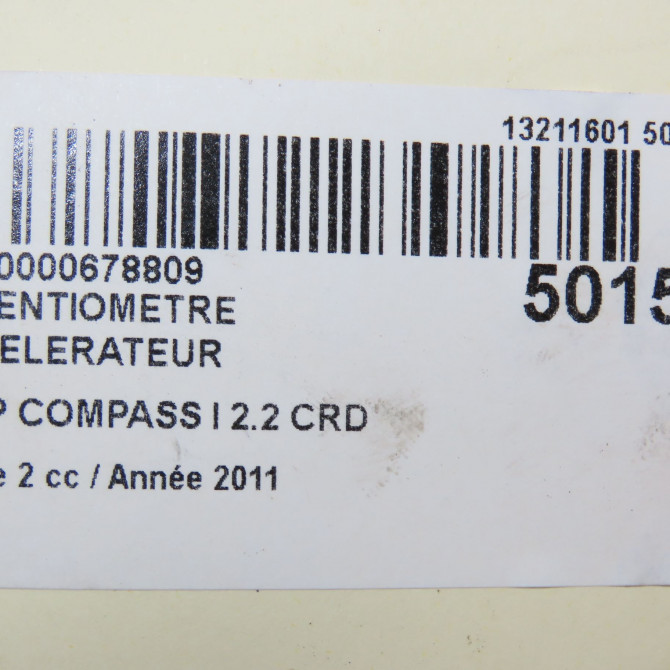 Potentiometre accelerateur occasion JEEP 146 Phase 1 04-1995->04-1999 2.2 CRD 136ch 5