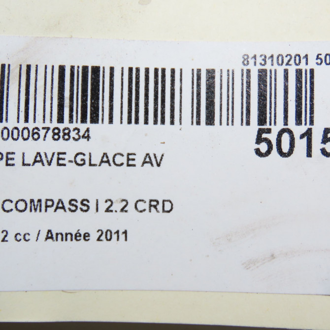 Pompe lave-glace avant occasion JEEP 146 Phase 1 04-1995->04-1999 2.2 CRD 136ch 6