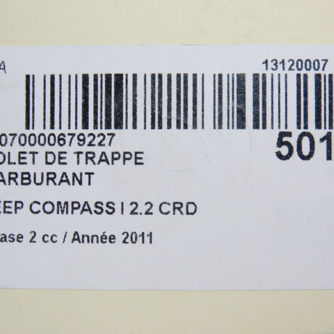 Volet de trappe carburant occasion JEEP 146 Phase 1 04-1995->04-1999 2.2 CRD 136ch 5