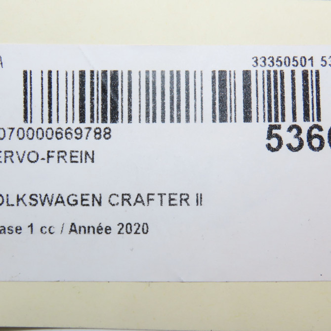 Servo-frein occasion VOLKSWAGEN 146 Phase 1 04-1995->04-1999 2.0 TDI 177ch 2N0612105 5