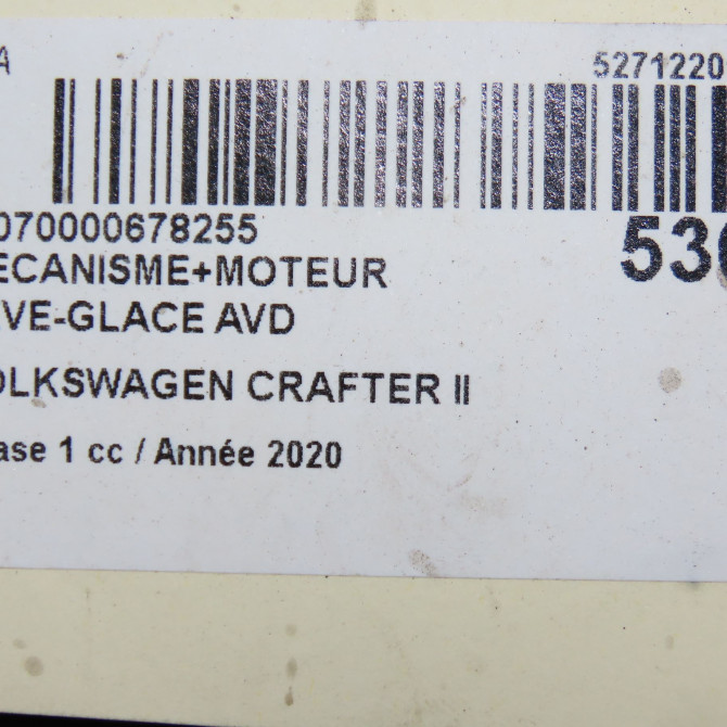 Mecanisme + moteur lève-glace avant droit occasion VOLKSWAGEN 146 Phase 1 04-1995->04-1999 2.0 TDI 177ch 7C0837462A 7