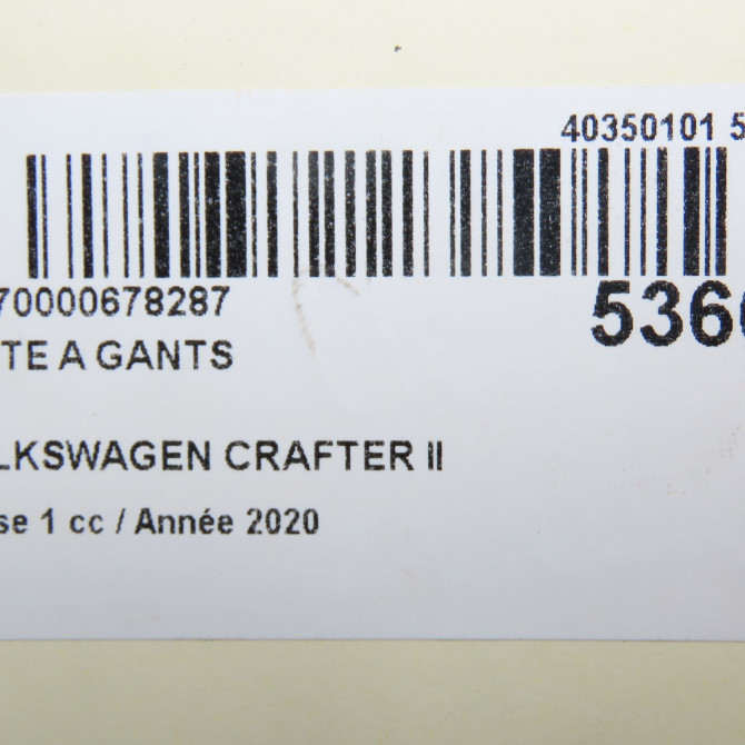 Boite à gants occasion VOLKSWAGEN 146 Phase 1 04-1995->04-1999 2.0 TDI 177ch 7C1857264NA2 4