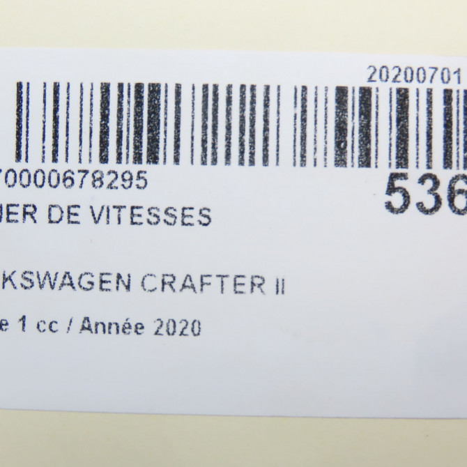 Levier de vitesses occasion VOLKSWAGEN 146 Phase 1 04-1995->04-1999 2.0 TDI 177ch 2N0711025A 6