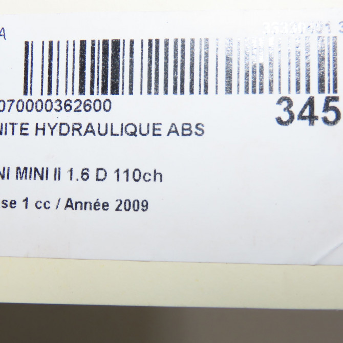 Unité hydraulique ABS occasion MINI MINI II Phase 1 09-2006->12-2010 1.6 D 110ch 34516798847 6