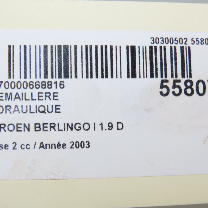 Cremaillere hydraulique occasion CITROEN BERLINGO I Phase 2 11-2002->10-2010 1.9 D 1675955080 6