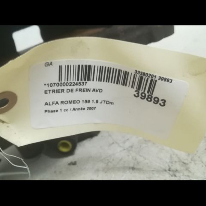 Etrier de frein avant droit occasion ALFA ROMEO 159 Phase 1 09-2005->05-2013 1.9 JTDm 150ch 71793102 3
