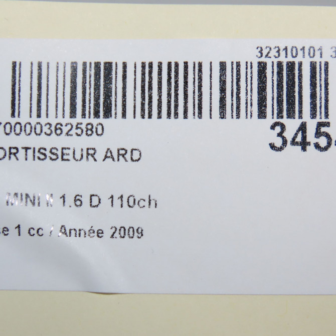 Amortisseur arrière droit occasion MINI MINI II Phase 1 09-2006->12-2010 1.6 D 110ch 33526853964 7