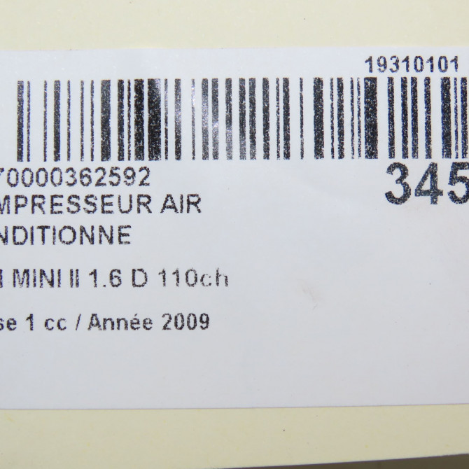 Compresseur air conditionne occasion MINI MINI II Phase 1 09-2006->12-2010 1.6 D 110ch 64529223392 7