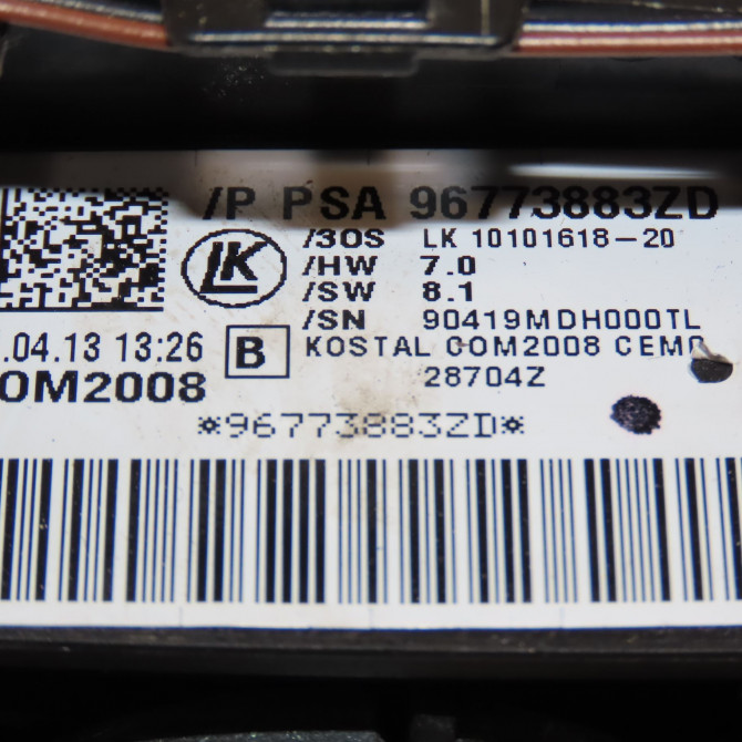 Bloc commodos occasion CITROEN C3 II Phase 2 03-2013->12-2016 96773883ZD 6