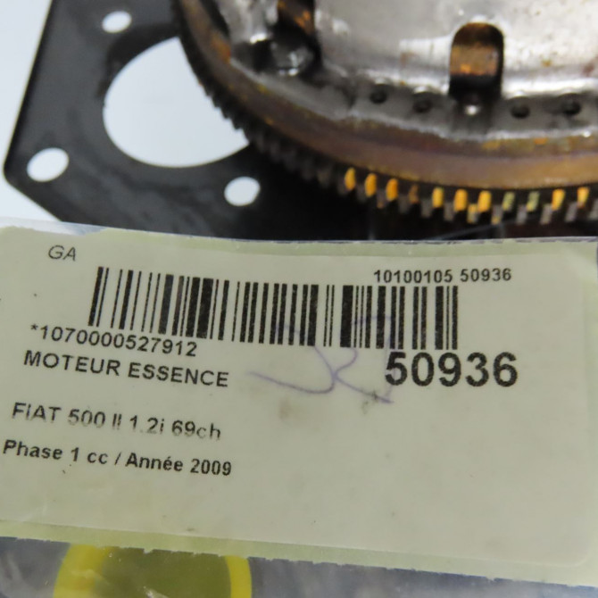 Moteur essence occasion FIAT 500 II 500 II Phase 1 2007-07-01->2016-03-31 1.2i 69ch 71751093 7