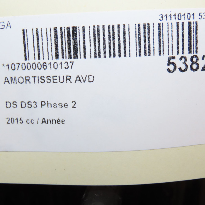 Amortisseur avant droit occasion DS DS3 Phase 2 06-2014->... 5208H2 3