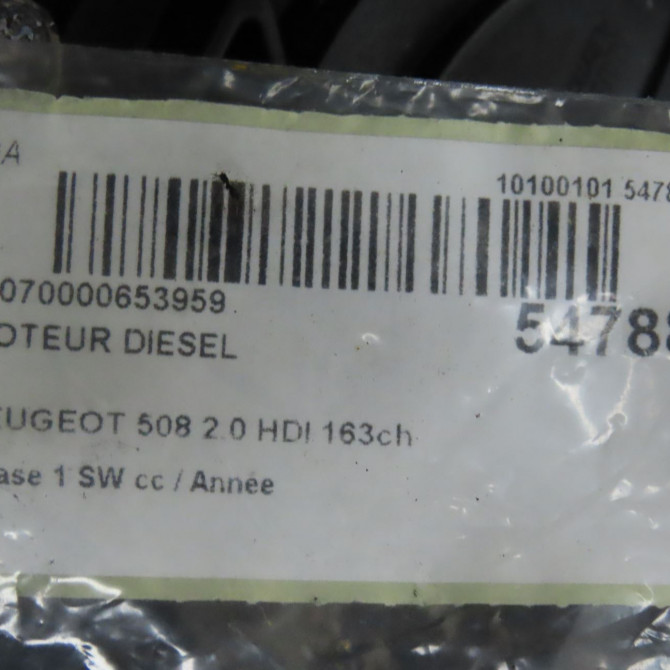 Moteur diesel occasion PEUGEOT 508 Phase 1 04-1995->04-1999 2.0 HDI 163ch 135QP 7