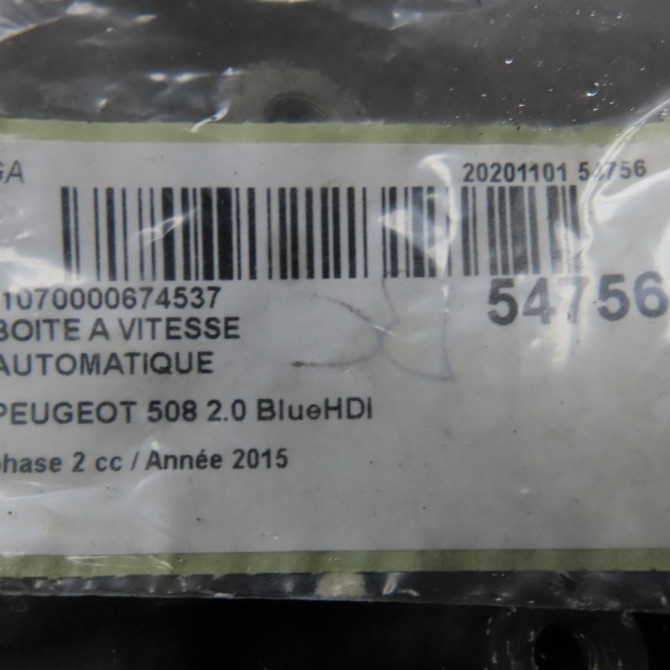 Boîte à vitesse automatique occasion PEUGEOT 508 phase 2 06-2014->... 2.0 BlueHDI 180ch 9810375780 8