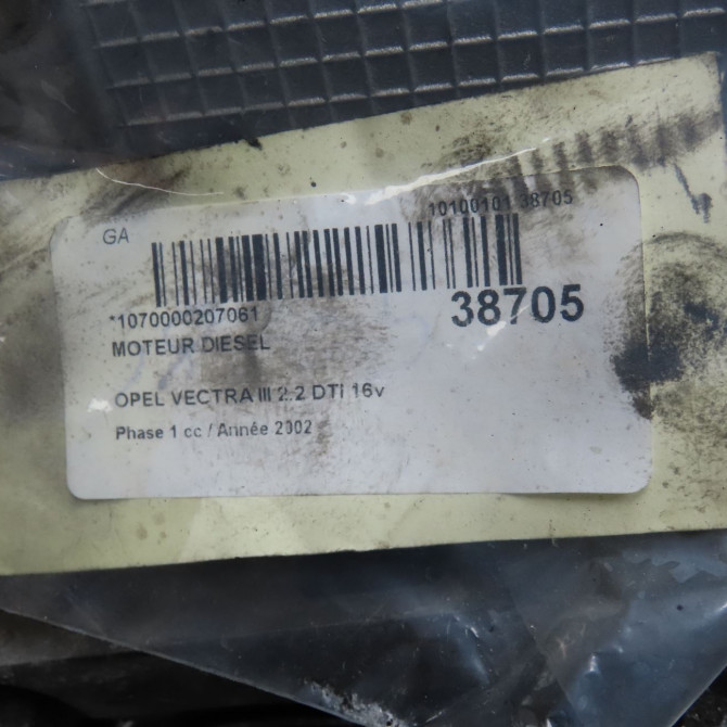 Moteur diesel occasion OPEL VECTRA III Phase 1 06-2002->10-2005 2.2 DTI 16v 125ch 24434653 6
