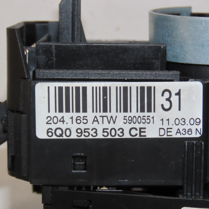 Bloc commodos occasion VOLKSWAGEN POLO IV Phase 2 05-2005->09-2009 1.4 TDI 70ch 6Q0953513D9B9 4