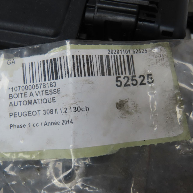 Boîte à vitesse automatique occasion PEUGEOT 308 II 308 II Phase 1 2013-06-01->2017-08-31 1.2 130ch 9807418780 7