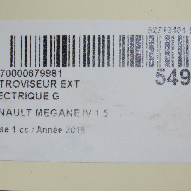 Retroviseur exterieur electrique gauche occasion RENAULT MEGANE IV Phase 1 12-2015->... 1.5 DCI 8v 110ch 963027851R 6