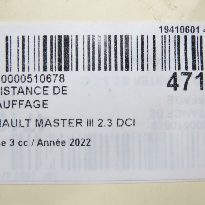 Resistance de chauffage occasion  7701068986 4