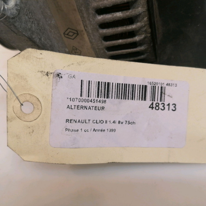 Alternateur occasion RENAULT CLIO II Phase 1 03-1998->06-2001 1.4i 8v 75ch 7700869600 6