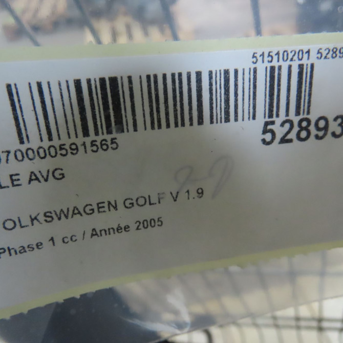 Aile avant gauche occasion VOLKSWAGEN GOLF V Phase 1 11-2003->10-2008 1.9 TDI 105ch 1K6821021A 6