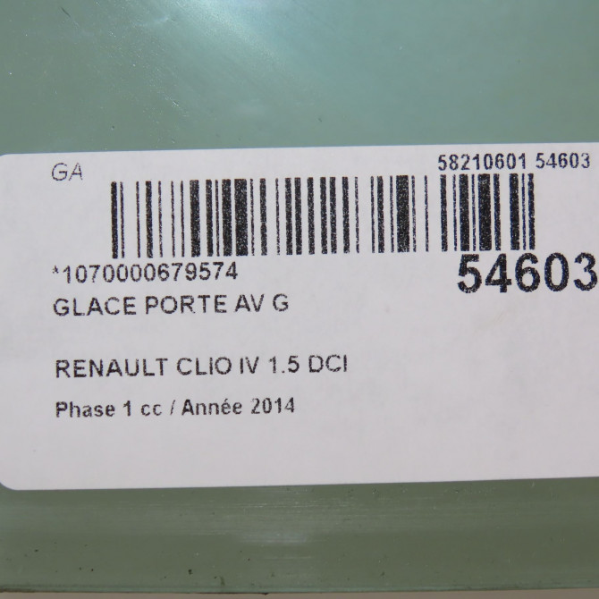 Glace porte av g occasion RENAULT CLIO IV Phase 1 07-2012->... 1.5 DCI 90ch 803018125R 3