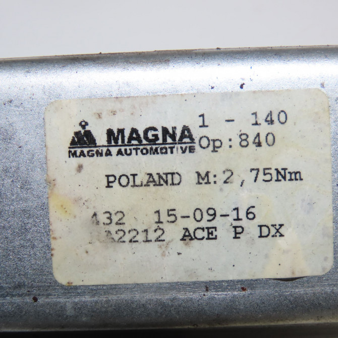 Mecanisme+moteur leve-glace ard occasion ALFA ROMEO 159 Phase 1 04-1995->04-1999 1.9 JTDm 120ch 71769765 6