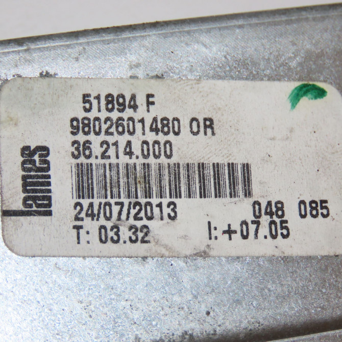 Mecanisme+moteur leve-glace avg occasion CITROEN C3 PICASSO Phase 2 09-2012->... 1.4 VTI 95ch 9802601480 5