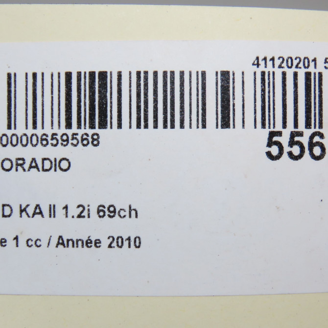 Autoradio occasion FORD KA II Phase 1 10-2008->... 1.2i 69ch 1856712 5
