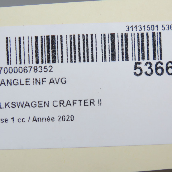 Triangle inf avg occasion VOLKSWAGEN 146 Phase 1 04-1995->04-1999 2.0 TDI 177ch 2N0407151P 6
