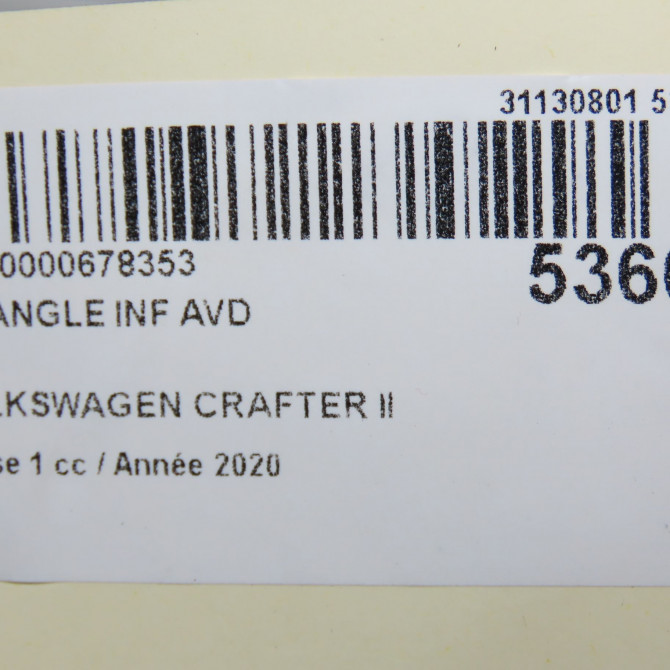 Triangle inf avd occasion VOLKSWAGEN 146 Phase 1 04-1995->04-1999 2.0 TDI 177ch 2N0407152P 6