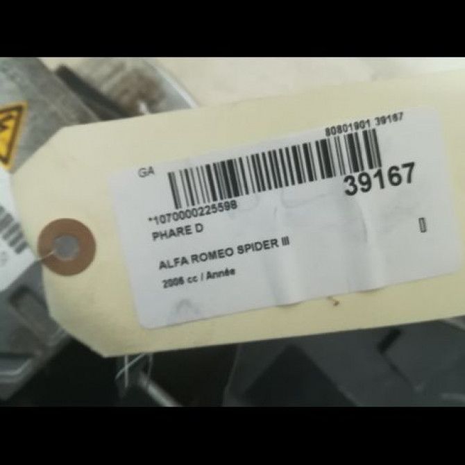 Phare droit occasion ALFA ROMEO SPIDER III Phase 1 09-2006->12-2010 60682088 4