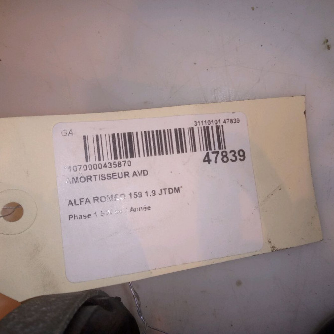 Amortisseur avant droit occasion ALFA ROMEO 159 Phase 1 04-1995->04-1999 1.9 JTDM 150ch 50515149 4
