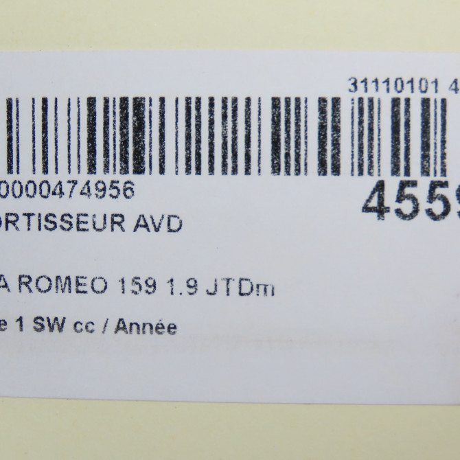 Amortisseur avant droit occasion ALFA ROMEO 159 Phase 1 04-1995->04-1999 1.9 JTDm 120ch 50515149 8