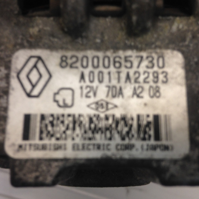 Alternateur occasion RENAULT CLIO II Phase 2 06-2001->07-2006 1.2 16v 8200065730 5