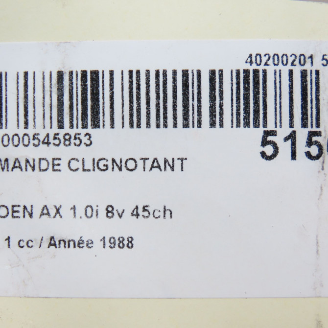 Commande clignotant occasion CITROEN AX Phase 1 01-1987->06-1991 1.0i 8v 45ch 625342 5
