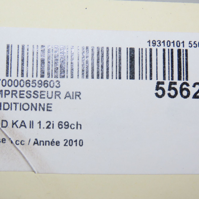 Compresseur air conditionne occasion FORD KA II Phase 1 10-2008->... 1.2i 69ch 2637424 8