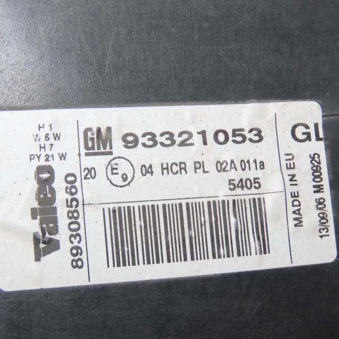 Phare droit occasion OPEL MERIVA I Phase 2 01-2006->09-2010 93175365 4