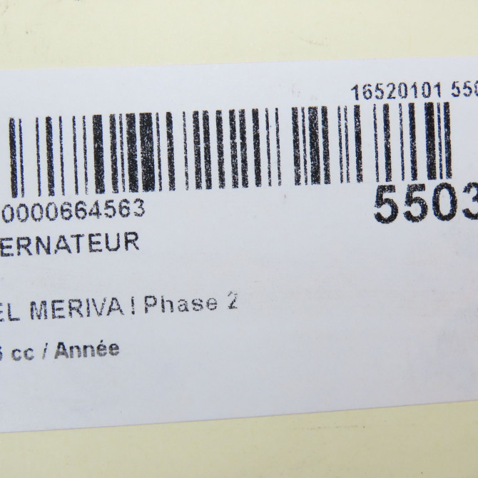 Alternateur occasion OPEL MERIVA I Phase 2 01-2006->09-2010 93174469 7