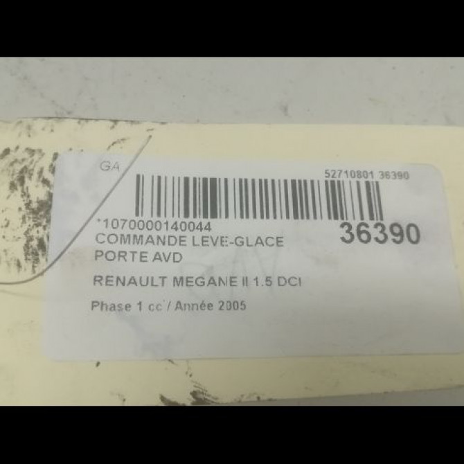 Commande lève-glace porte avant droite occasion RENAULT MEGANE II Phase 1 09-2003->12-2005 1.5 DCI 80ch 8200315013 3