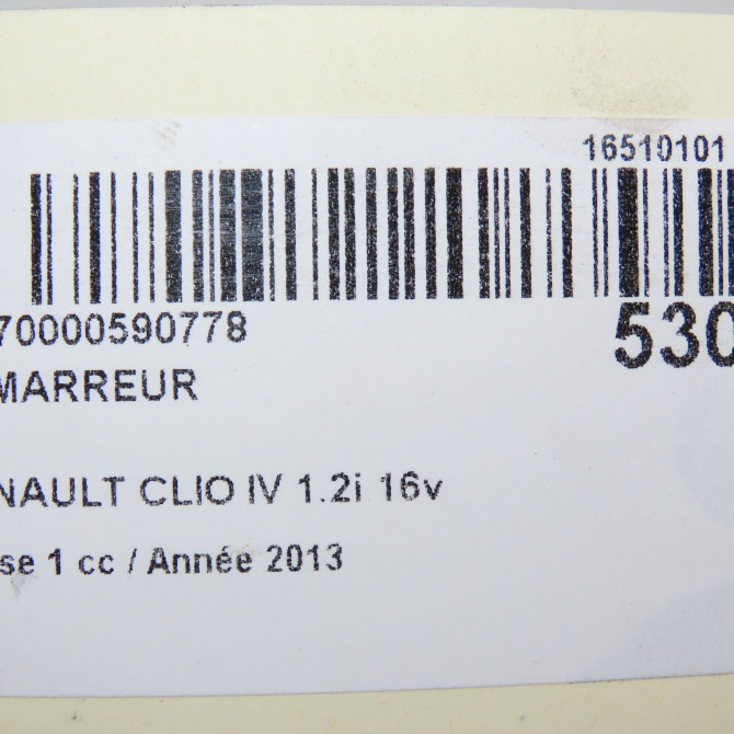 Démarreur occasion RENAULT CLIO IV Phase 1 07-2012->... 1.2i 16v 75ch 8200369521 7