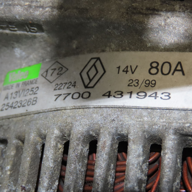 Alternateur occasion RENAULT MEGANE I Phase 2 03-1999->06-2003 1.9 DTI 231004624R 6