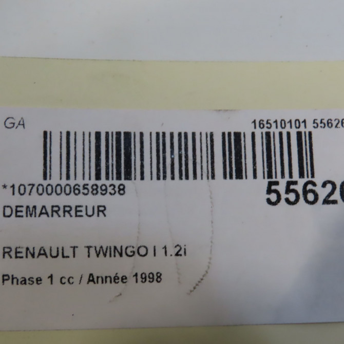 Démarreur occasion RENAULT TWINGO I Phase 1 04-1993->08-1998 1.2i 60ch 8200369521 7