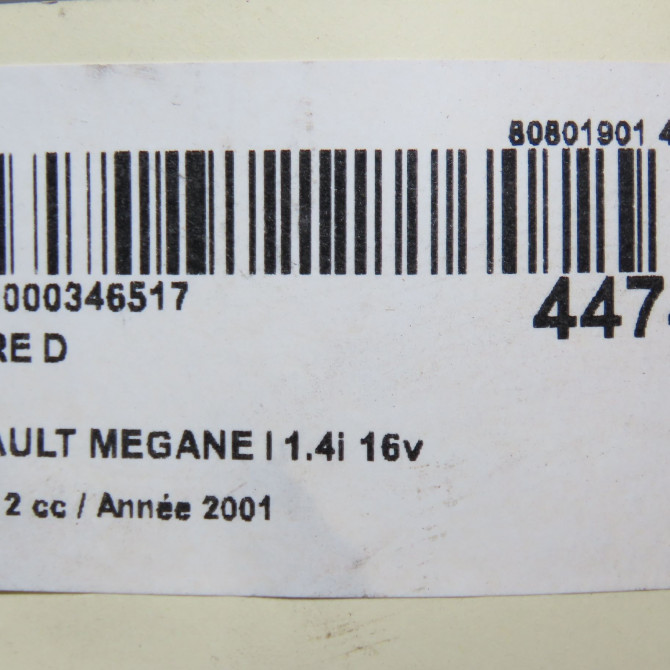 Phare droit occasion RENAULT MEGANE I Phase 2 03-1999->06-2003 1.4i 16v 260100851R 5