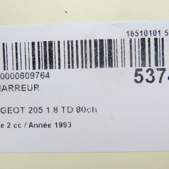 Démarreur occasion PEUGEOT 205 205 Phase 2 1987-07-01->1998-12-31 1.8 TD 80ch 9827007180 7