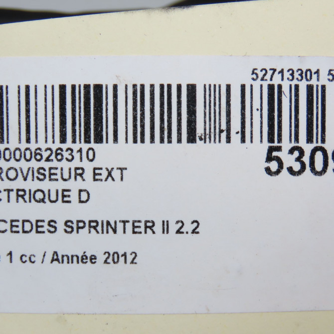 Retroviseur exterieur electrique droit occasion MERCEDES SPRINTER II Phase 1 06-2006->... 2.2 CDI 129ch 9068103193 8