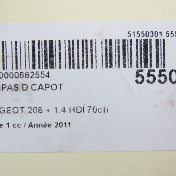 Compas d capot occasion PEUGEOT 206 + Phase 1 03-2009->05-2013 1.4 HDI 70ch 791332 4